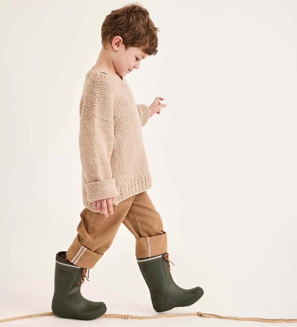 Bisgaard Termostøvler - Armygrøn/Brun m. Snøre