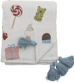 Bloomingville Mini Tæppe - 160x130 cm - Sweets Plaid - Nature