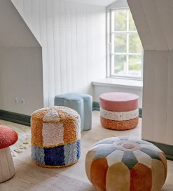 Bloomingville Puf - 40x35 cm - Kio - Blå
