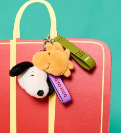 Bon Ton Toys Nøglering - 8 cm - Snoopy ECO Fuzzy Cream bag charm