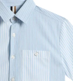 BOSS Skjorte - Hvid/Lyseblåstribet m. Navy