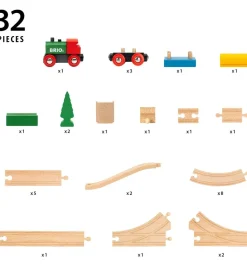 BRIO Togbanesæt - 32 Dele - 65th Anniversary 36036