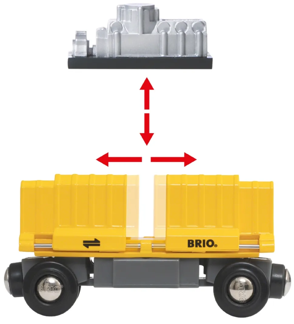 BRIO World Godstog m. 3 Vogne - Multifarvet 33982