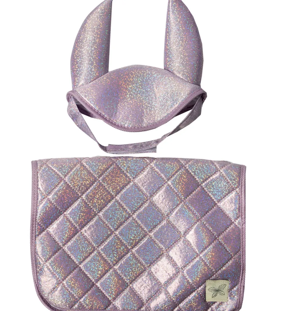 by ASTRUP Sadelunderlag Til Kæpheste - Lilla m. Glimmer