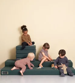 by KlipKlap Foldemadras - 4 Fold - 100x100 cm - Deep Green/Light