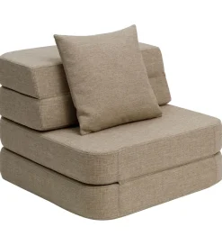 by KlipKlap Foldesofa - 3 Fold Single - 70 cm - Sand/Sand