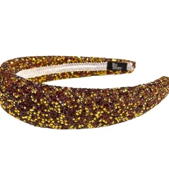 By Stær Hårbøjle - Lin - Glitter - Rød/Guld