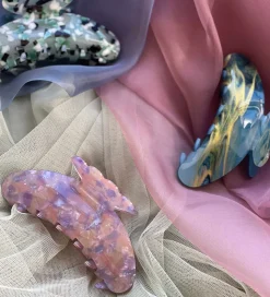 By Stær Hårklemme - Agnes - Rosa/Lilla/Fersken Nistret