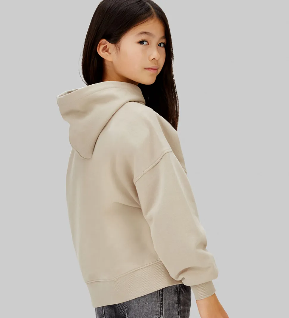 Calvin Klein Hættetrøje - Velvet Monologo - Ancient Marble Grey