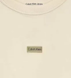 Calvin Klein T-shirt - Folded Logo Label - White Gray