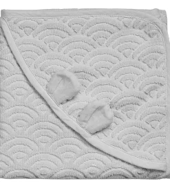 Cam Cam Babyhåndklæde - 80x80 cm - Classic Grey m. Ører