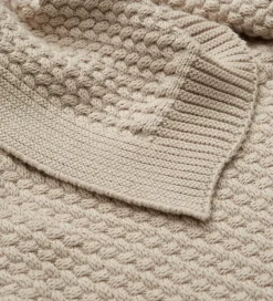 Cam Cam Babytæppe - Strik - Harper - Latte