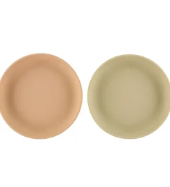 Cam Cam Tallerkener - Silikone - 2-pak - Flower - Coral Mix