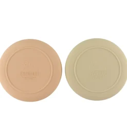 Cam Cam Tallerkener - Silikone - 2-pak - Flower - Coral Mix