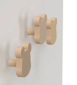 Cam Cam Træknager - 3-pak - 7x7x6,5 cm - Bjørn