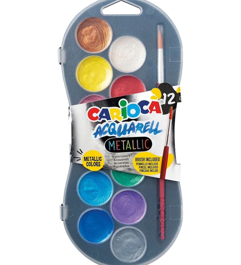 Carioca Akvarelmaling - 12 Farver - Metallic