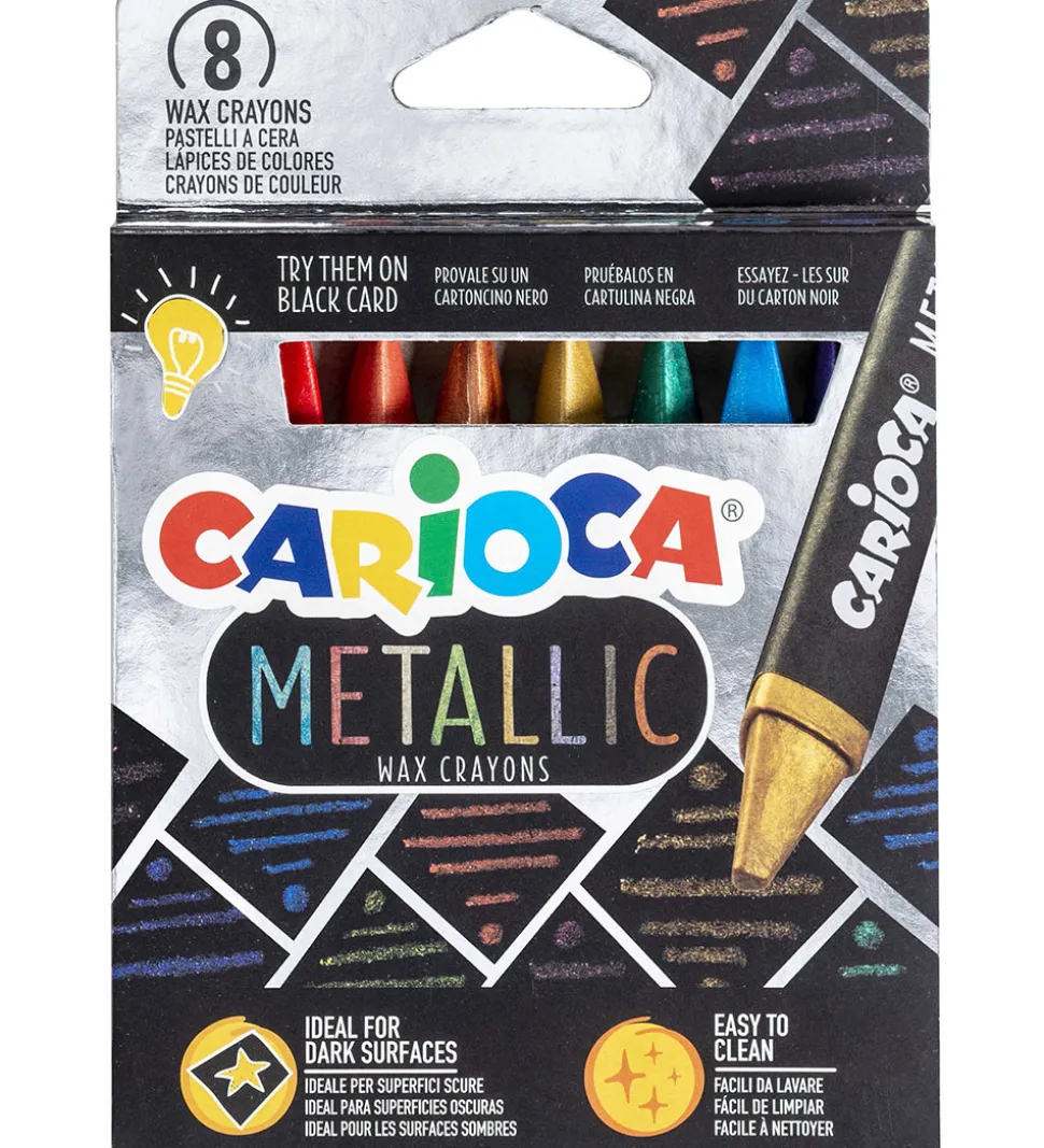 Carioca Voksfarver - 8 stk - Metallic