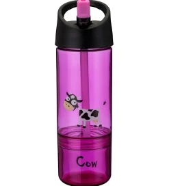 Carl Oscar Drikkedunk m. Sugerør - 2-i-1 - Lilla m. Ko