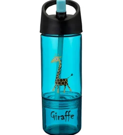 Carl Oscar Drikkedunk m. Sugerør - 2-i-1 - Turkis m. Giraf