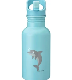 Carl Oscar Drikkeflaske - Steelish - 500 ml - Blå m. Delfin