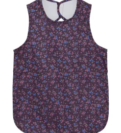 CeLaVi Forklæde - PU - Plum Perfect m. Blomster