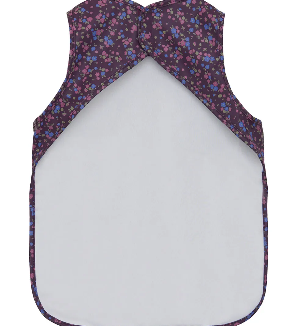 CeLaVi Forklæde - PU - Plum Perfect m. Blomster