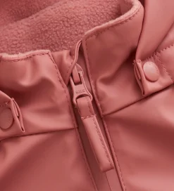 CeLaVi Regndragt m. Fleece - PU - Brick Dust