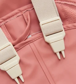 CeLaVi Regntøj m. Seler/Fleece - Recycle PU - Brick Dust m. Prin