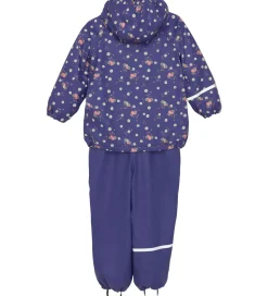 CeLaVi Regntøj m. Seler/Fleece - Recycle PU - Skipper Blue m. Pr