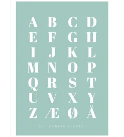 Citatplakat Plakat - A3 - Alfabet Plakat - Grøn