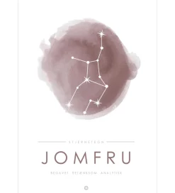 Citatplakat Plakat - A3 - Stjernebillede - Jomfru - Lyserød