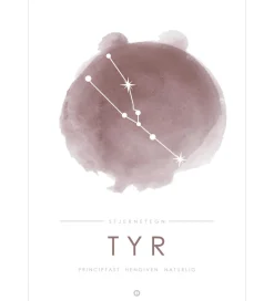 Citatplakat Plakat - A3 - Tyr - Lyserød