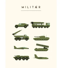 Citatplakat Plakat - Børneplakat - Militær - A3