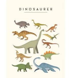 Citatplakat Plakat - Børneplakat - Dinosaurer - A3