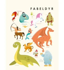 Citatplakat Plakat - Børneplakat - Fabeldyr - A3