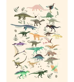 Citatplakat Plakat - Børneplakat - Dinosaurer II - A3