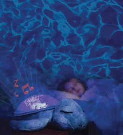 Cloud-B Natlampe m. Lyd - Tranquil - 27 cm - Ocean Blue Havskild