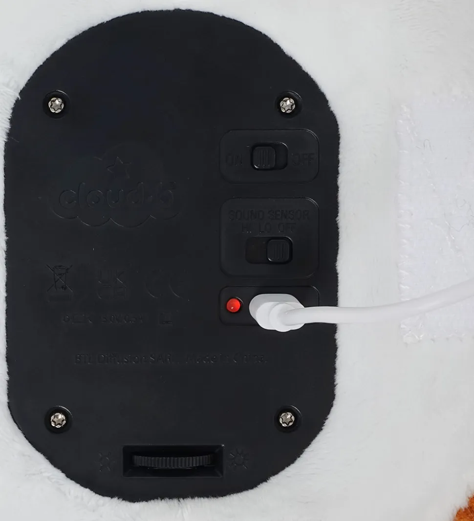 Cloud-B Natlampe m. Lyd - Tranquil Penquin - 30 cm - Grå