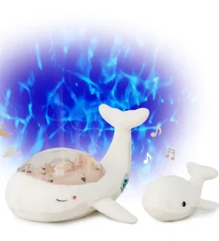 Cloud-B Natlampe m. Lyd - Tranquil Whale m. Unge - 30x28x13 cm -