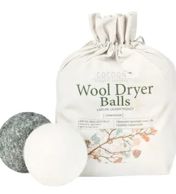 Cocoon Company Vaskebolde - Uld - 4-pak - Grå/Hvid