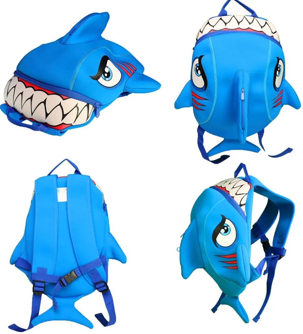 Crazy Safety Børnehavetaske - Shark - Blå