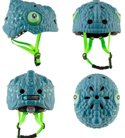 Crazy Safety Cykelhjelm m. Lys - Kamæleon - Mørkeblå