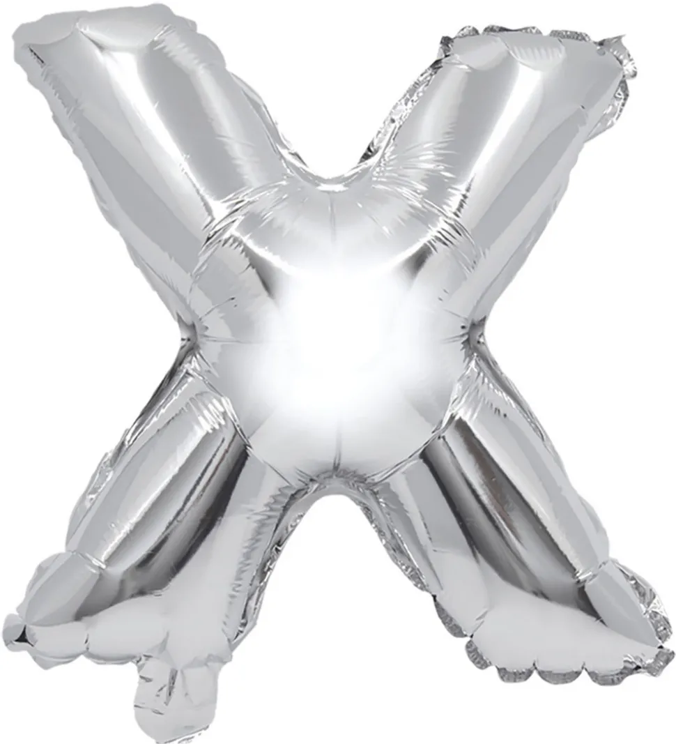 Decorata Party Foileballon - 31 cm - X - Sølv