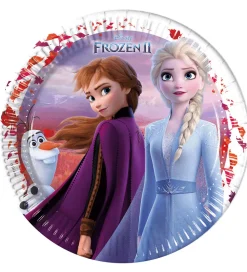 Decorata Party Paptallerkner - 8-pak - 23 cm - Frozen II