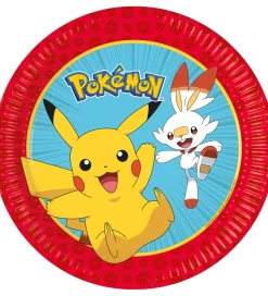 Decorata Party Paptallerkner - 8-pak - 23 cm - Pokémon