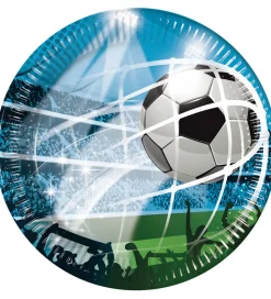 Decorata Party Paptallerkner - 8-pak - 19,5 cm - Soccer Fans