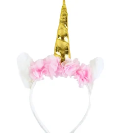 Den Goda Fen Udklædning - Hårbøjle - Enhjørning - Hvid/Guld