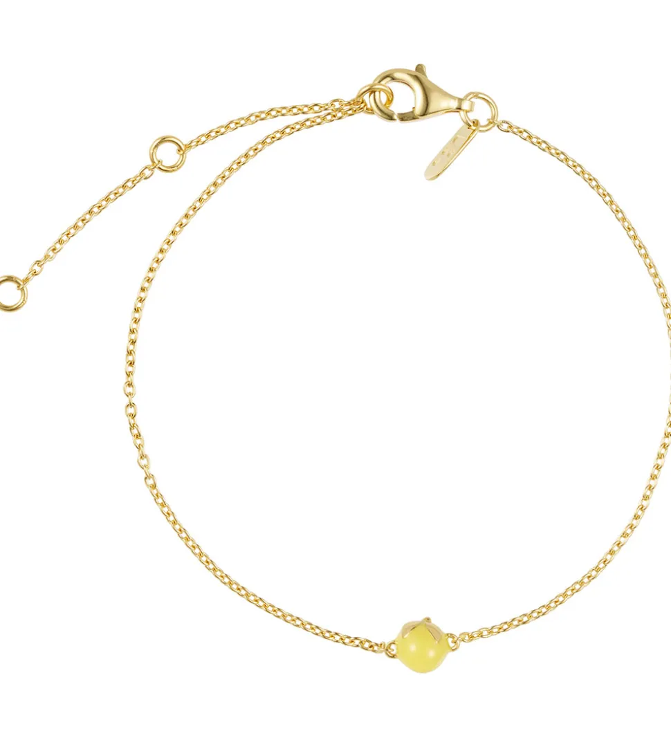 Design Letters Armbånd - 20 cm - Guldbelagt - When life gives yo