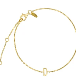 Design Letters Armbånd - D - 18K Guldbelagt