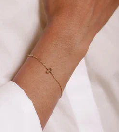 Design Letters Armbånd - D - 18K Guldbelagt